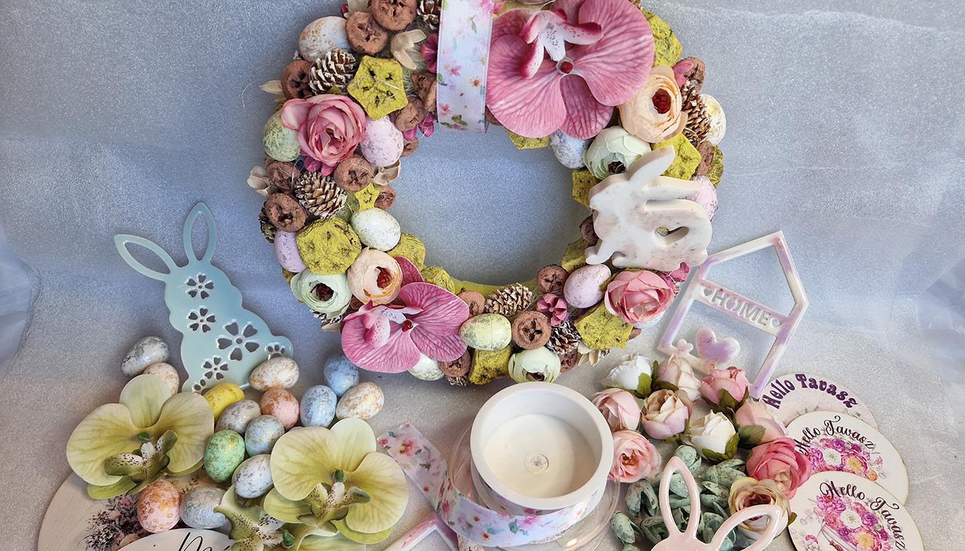 Tavaszi-húsvéti ajtódísz